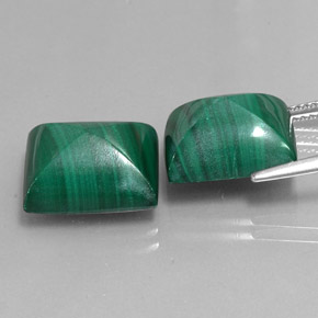 Pedras preciosas de malaquita verde natural de  ct, baguete, opaco