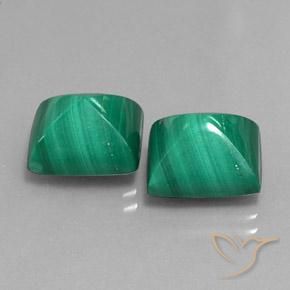 Pedras preciosas de Malaquita Verde médio natural de 15.62 ct, baguete, Opaco