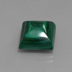 Malaquita verde natural 10,66ct, quadrado, opaco