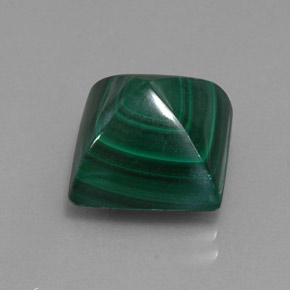 Malaquita verde natural 10,81ct, quadrado, opaco