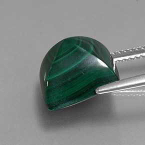 Malaquita verde natural 10,81ct, quadrado, opaco