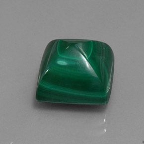Malaquita verde natural 10,70ct, quadrado, opaco