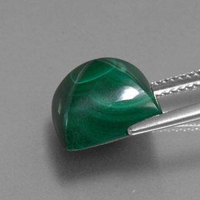 Malaquita verde natural 10,70ct, quadrado, opaco