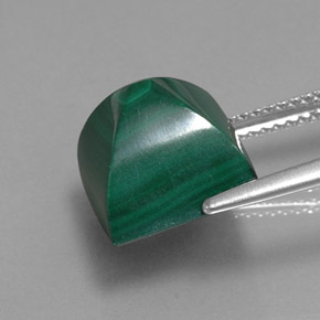 Malaquita verde natural 10,39ct, quadrado, opaco
