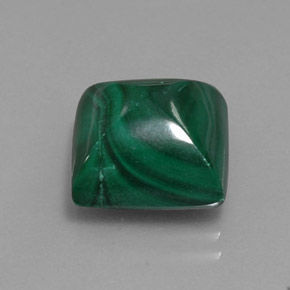 Malaquita verde natural 10,03ct, quadrado, opaco