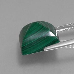 Malaquita verde natural 10,59ct, quadrado, opaco