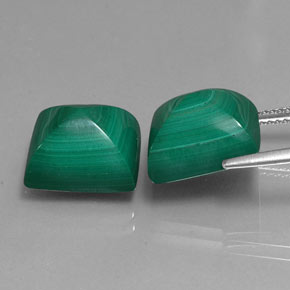 Pedras preciosas de malaquita verde natural de  ct, baguete, opaco