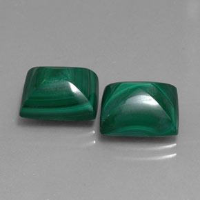 Pedras preciosas de malaquita verde natural de 14,35 ct, baguete, opaco