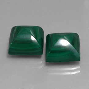 Pedras preciosas de malaquita verde natural de  ct, quadrado, opaco