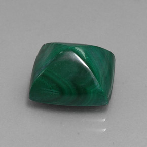 Malaquita verde natural 9,52ct, baguete, opaco