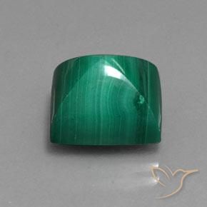 Malaquita verde natural 9,78ct, baguete, opaco
