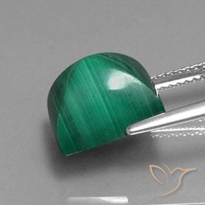 Malaquita verde natural 9,78ct, baguete, opaco