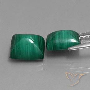 Pedras preciosas de Malaquita Verde natural de 13.53 ct, baguete, Opaco