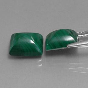 Pedras preciosas de malaquita verde natural de 10,17 ct, baguete, opaco