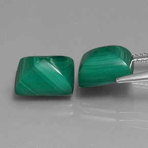 Pedras preciosas de malaquita verde natural de  ct, baguete, opaco