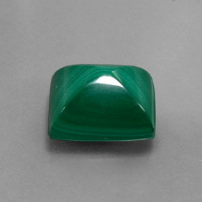 Malaquita verde natural 5,66ct, baguete, opaco
