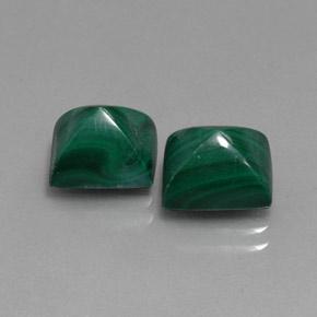 Pedras preciosas de malaquita verde natural de 8,88 ct, baguete, opaco