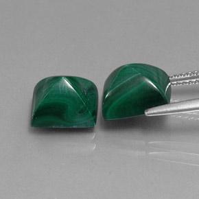 Pedras preciosas de malaquita verde natural de 8,88 ct, baguete, opaco