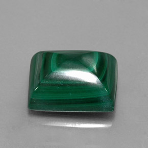 Malaquita verde natural 9,15ct, baguete, opaco