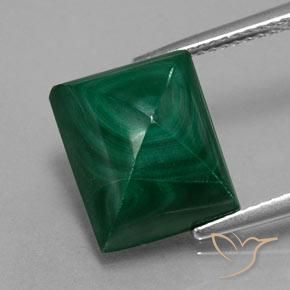 12.33ct Natural verde pinho Malaquita, baguete, Opaco