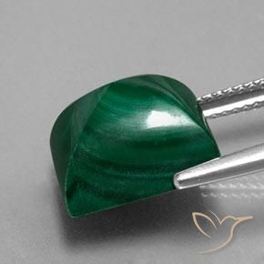 Malaquita verde pinho Natural 12.33ct, baguete, Opaco