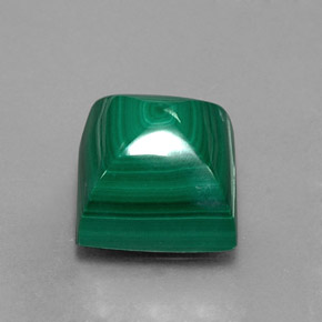 Malaquita verde natural 9,86ct, quadrado, opaco