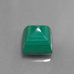 Malaquita verde natural 4,51ct, quadrado, opaco