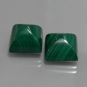 Pedras preciosas de malaquita verde natural de  ct, quadrado, opaco