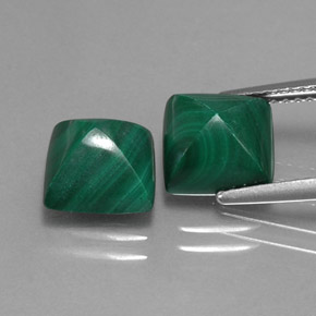 Pedras preciosas de malaquita verde natural de  ct, quadrado, opaco