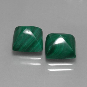 Pedras preciosas de malaquita verde natural de  ct, quadrado, opaco