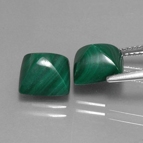 Pedras preciosas de malaquita verde natural de  ct, quadrado, opaco
