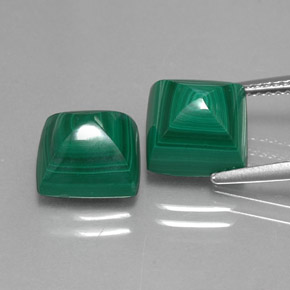 Pedras preciosas de malaquita verde natural de  ct, quadrado, opaco