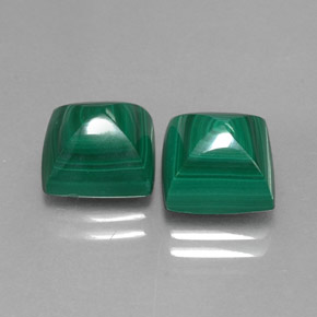 Pedras preciosas de malaquita verde natural de  ct, quadrado, opaco