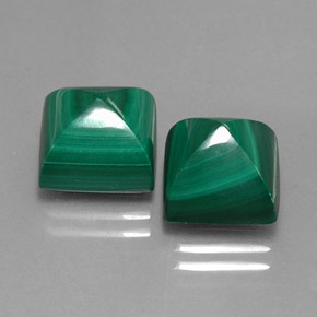 Pedras preciosas de malaquita verde natural de  ct, quadrado, opaco