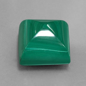 Malaquita verde natural 11,21ct, quadrado, opaco