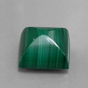 Malaquita verde natural 15,43ct, quadrado, opaco