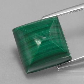 Malaquita verde natural 15,78ct, quadrado, opaco