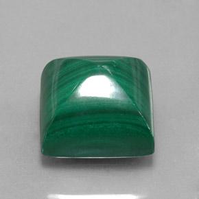 Malaquita verde natural 15,78ct, quadrado, opaco