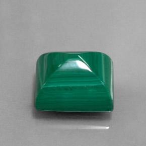 Malaquita verde natural 11,50ct, baguete, opaco