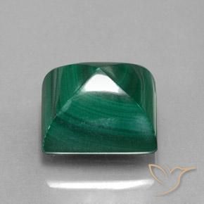Malaquita Verde Natural 13.07ct, baguete, Opaco