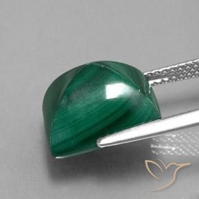 Malaquita Verde Natural 13.07ct, baguete, Opaco