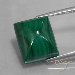 13.73ct Natural verde pinho Malaquita, baguete, Opaco