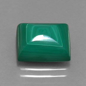 Malaquita verde natural 6,19ct, baguete, opaco