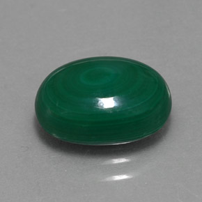 Malaquita verde natural 4,40ct, corte oval, opaco