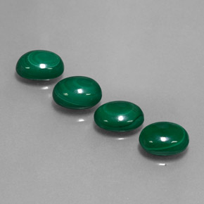 Pedras preciosas de malaquita verde natural de  ct, corte oval, opaco