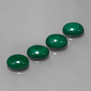 Pedras preciosas de malaquita verde natural de  ct, corte oval, opaco