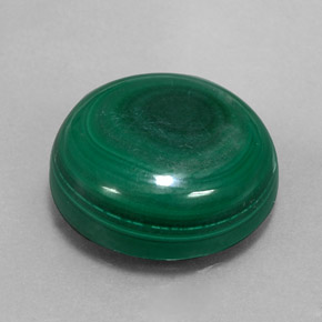 Malaquita verde natural 16,58ct, corte redondo, opaco