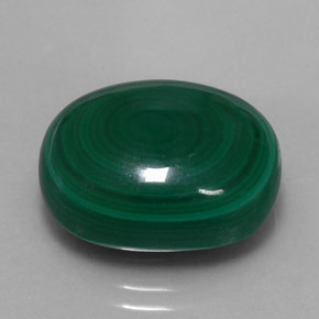 Malaquita verde natural 19,51ct, corte oval, opaco