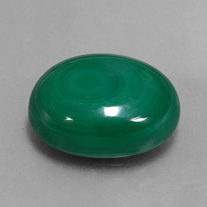 Malaquita verde natural 13,11ct, corte oval, opaco