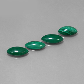 Pedras preciosas de malaquita verde natural de  ct, marquise, opaco